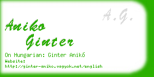 aniko ginter business card
